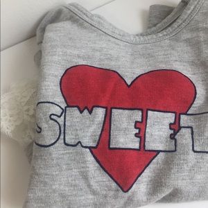 Harper Canyon “SWEET” lace trim sweatshirt